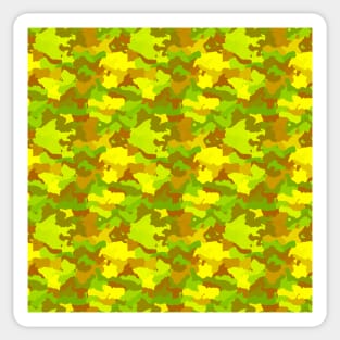 Yellow and Green Tropical Rainforest Camo Camouflage Sticker